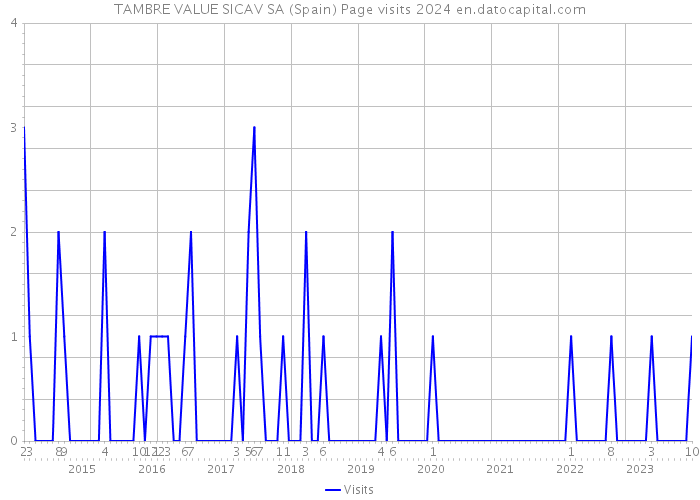 TAMBRE VALUE SICAV SA (Spain) Page visits 2024 