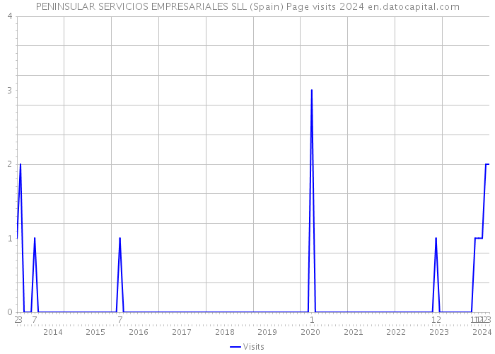 PENINSULAR SERVICIOS EMPRESARIALES SLL (Spain) Page visits 2024 