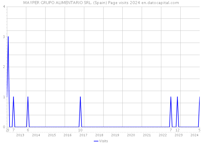 MAYPER GRUPO ALIMENTARIO SRL. (Spain) Page visits 2024 