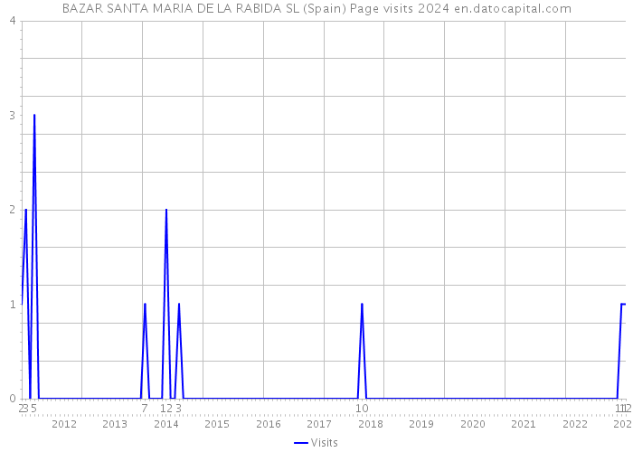 BAZAR SANTA MARIA DE LA RABIDA SL (Spain) Page visits 2024 