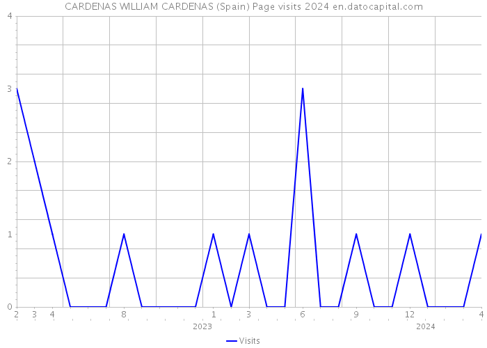 CARDENAS WILLIAM CARDENAS (Spain) Page visits 2024 