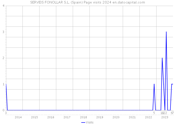 SERVEIS FONOLLAR S.L. (Spain) Page visits 2024 