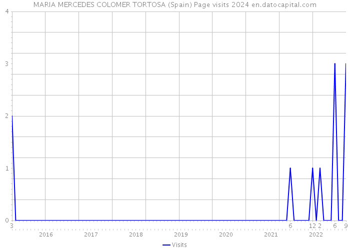 MARIA MERCEDES COLOMER TORTOSA (Spain) Page visits 2024 