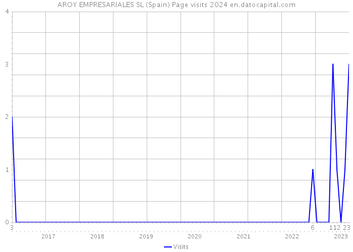 AROY EMPRESARIALES SL (Spain) Page visits 2024 