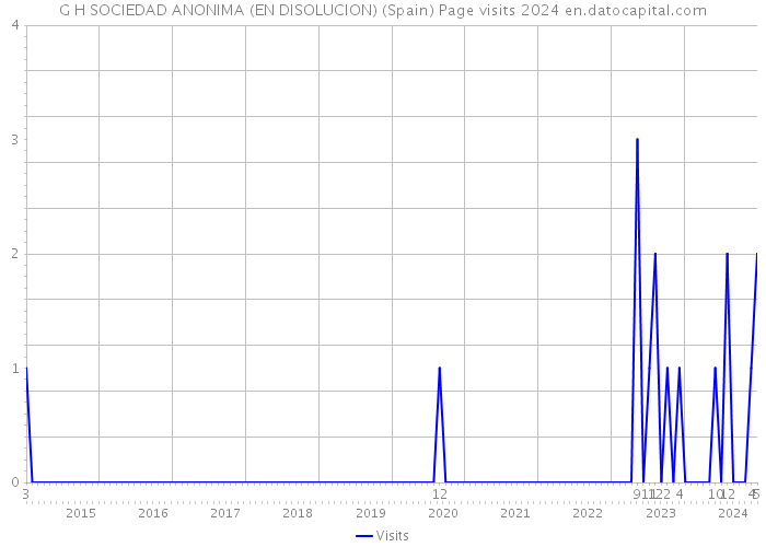 G H SOCIEDAD ANONIMA (EN DISOLUCION) (Spain) Page visits 2024 