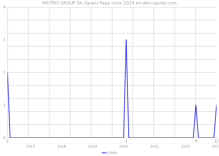 MATRIX GROUP SA (Spain) Page visits 2024 
