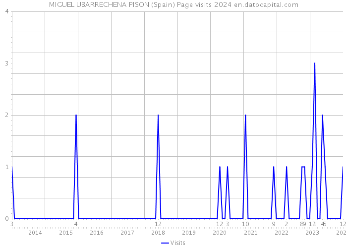 MIGUEL UBARRECHENA PISON (Spain) Page visits 2024 