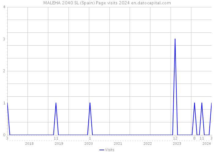 MALEHA 2040 SL (Spain) Page visits 2024 