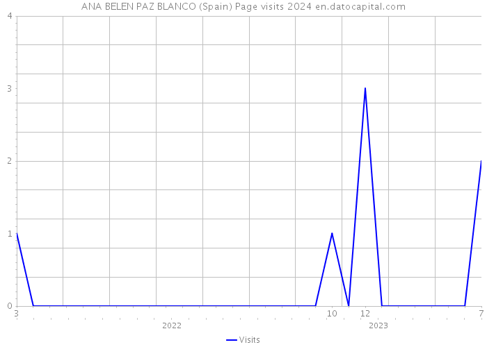 ANA BELEN PAZ BLANCO (Spain) Page visits 2024 