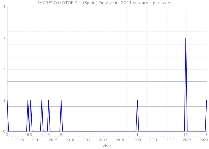 SAGREDO MOTOR S.L. (Spain) Page visits 2024 