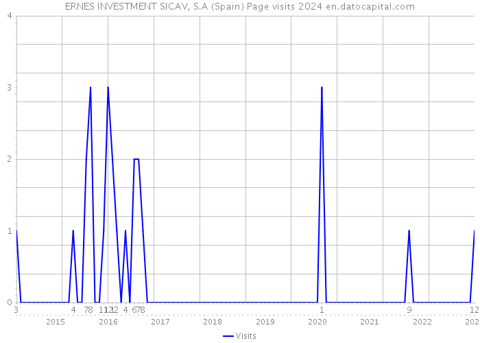 ERNES INVESTMENT SICAV, S.A (Spain) Page visits 2024 