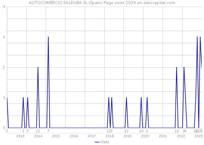 AUTOCOMERCIO SALDUBA SL (Spain) Page visits 2024 