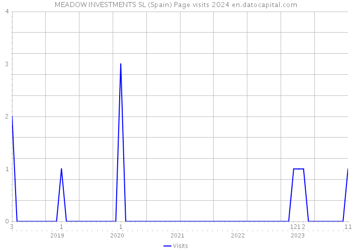 MEADOW INVESTMENTS SL (Spain) Page visits 2024 