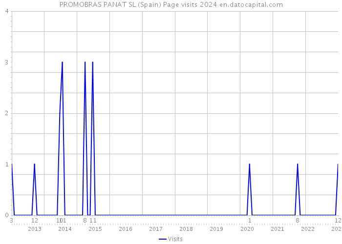 PROMOBRAS PANAT SL (Spain) Page visits 2024 