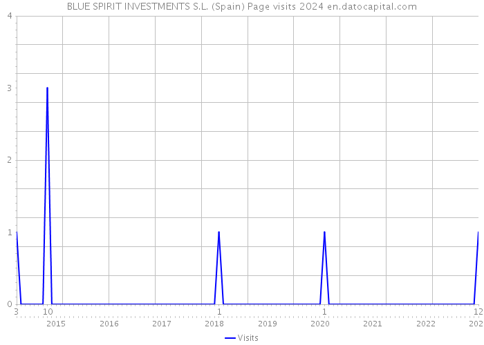 BLUE SPIRIT INVESTMENTS S.L. (Spain) Page visits 2024 