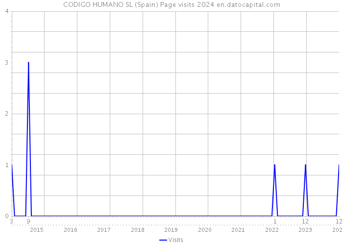 CODIGO HUMANO SL (Spain) Page visits 2024 