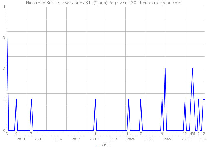 Nazareno Bustos Inversiones S.L. (Spain) Page visits 2024 