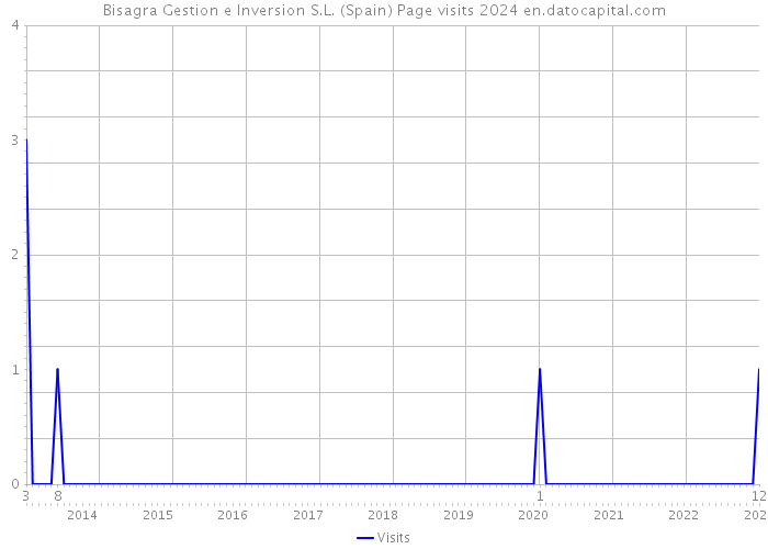 Bisagra Gestion e Inversion S.L. (Spain) Page visits 2024 