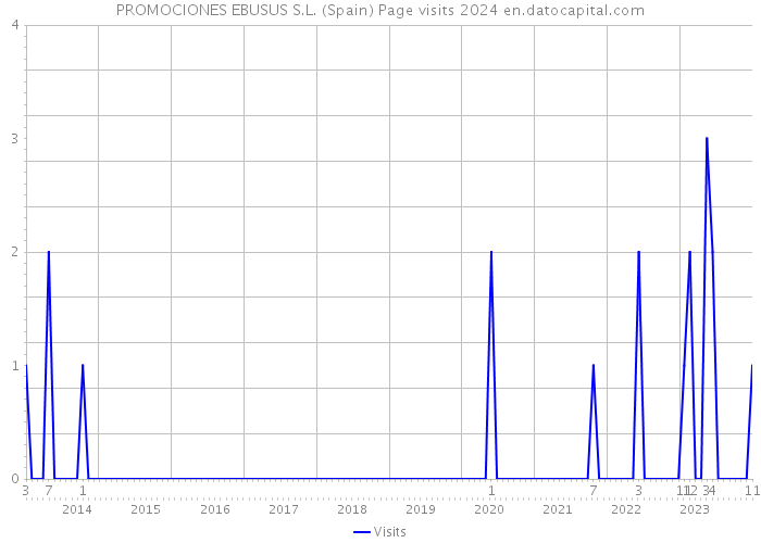 PROMOCIONES EBUSUS S.L. (Spain) Page visits 2024 