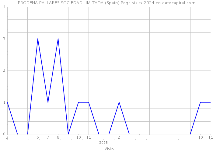 PRODENA PALLARES SOCIEDAD LIMITADA (Spain) Page visits 2024 