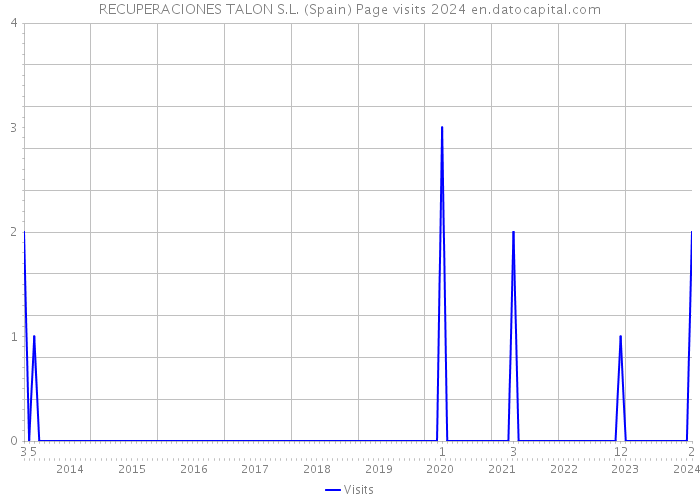 RECUPERACIONES TALON S.L. (Spain) Page visits 2024 
