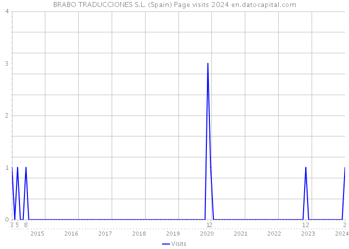 BRABO TRADUCCIONES S.L. (Spain) Page visits 2024 