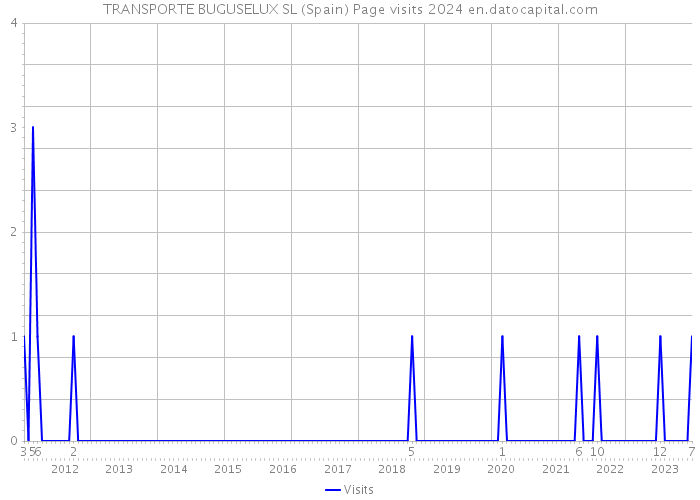 TRANSPORTE BUGUSELUX SL (Spain) Page visits 2024 