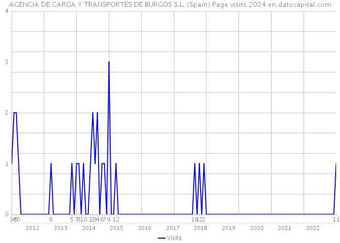 AGENCIA DE CARGA Y TRANSPORTES DE BURGOS S.L. (Spain) Page visits 2024 