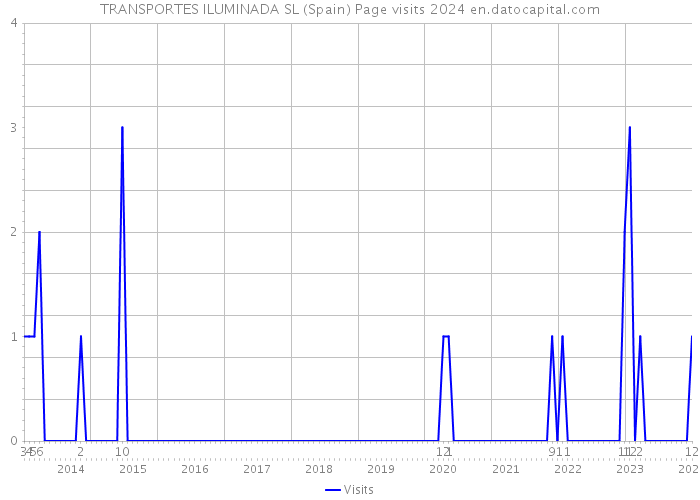 TRANSPORTES ILUMINADA SL (Spain) Page visits 2024 
