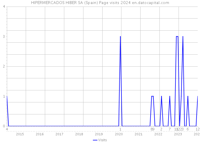 HIPERMERCADOS HIBER SA (Spain) Page visits 2024 