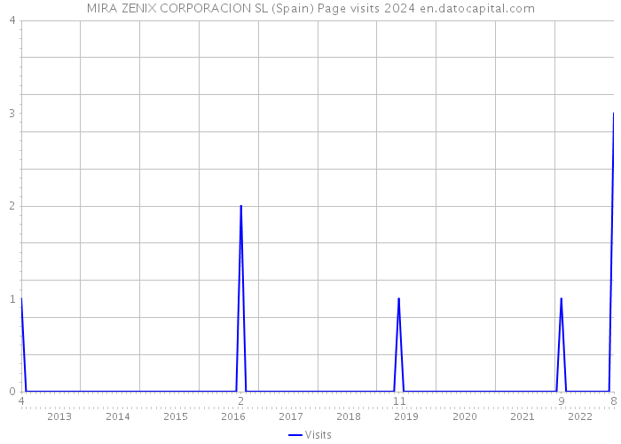 MIRA ZENIX CORPORACION SL (Spain) Page visits 2024 