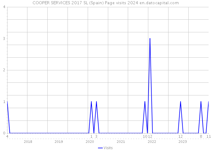 COOPER SERVICES 2017 SL (Spain) Page visits 2024 