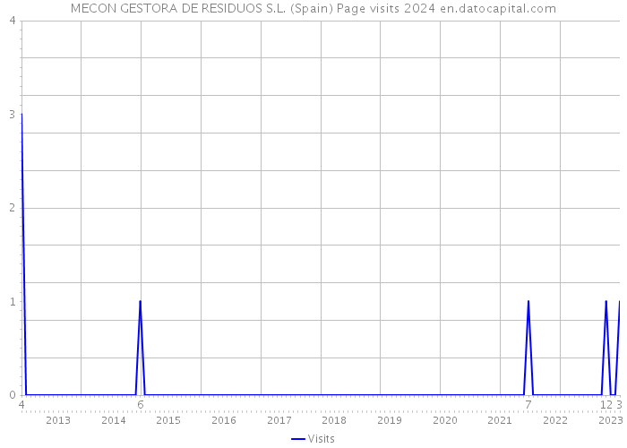 MECON GESTORA DE RESIDUOS S.L. (Spain) Page visits 2024 