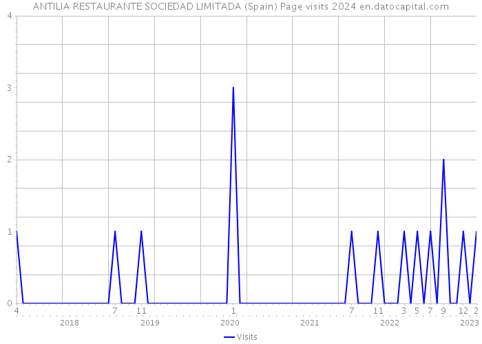 ANTILIA RESTAURANTE SOCIEDAD LIMITADA (Spain) Page visits 2024 