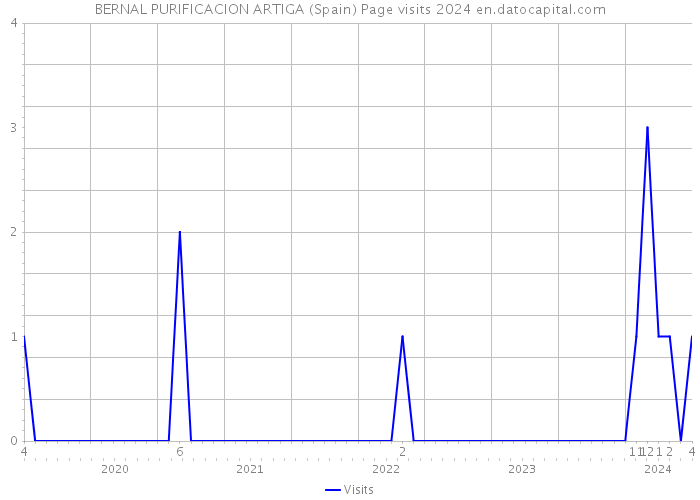 BERNAL PURIFICACION ARTIGA (Spain) Page visits 2024 