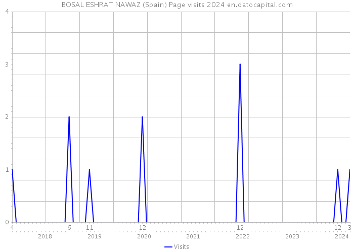 BOSAL ESHRAT NAWAZ (Spain) Page visits 2024 