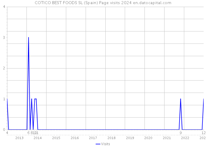 COTICO BEST FOODS SL (Spain) Page visits 2024 