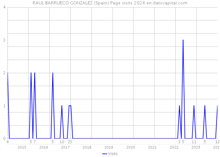 RAUL BARRUECO GONZALEZ (Spain) Page visits 2024 