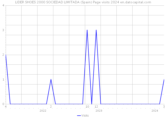 LIDER SHOES 2000 SOCIEDAD LIMITADA (Spain) Page visits 2024 