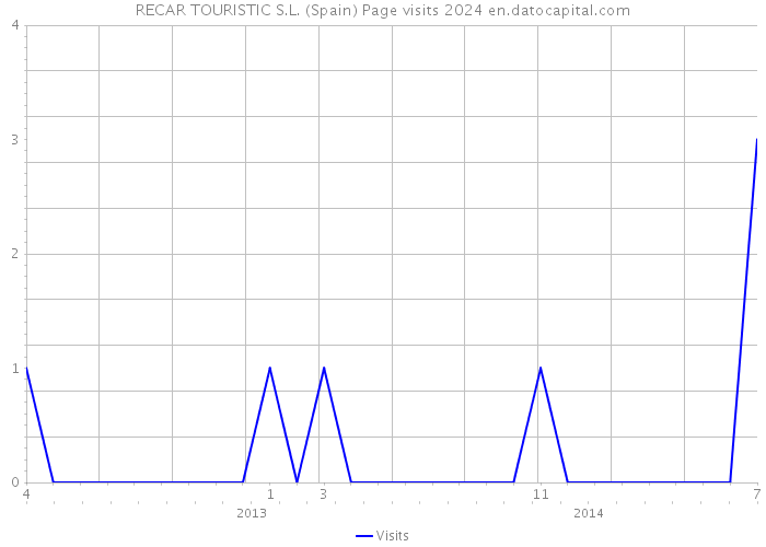 RECAR TOURISTIC S.L. (Spain) Page visits 2024 