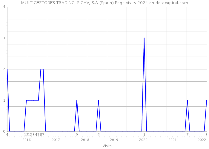MULTIGESTORES TRADING, SICAV, S.A (Spain) Page visits 2024 