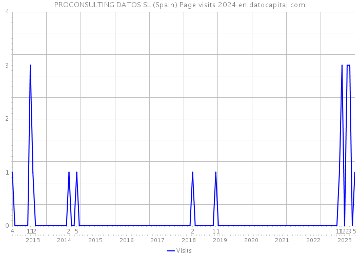 PROCONSULTING DATOS SL (Spain) Page visits 2024 