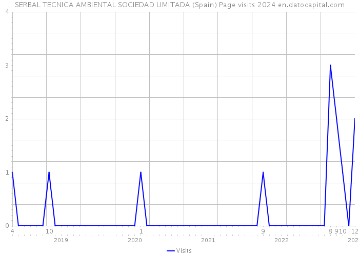 SERBAL TECNICA AMBIENTAL SOCIEDAD LIMITADA (Spain) Page visits 2024 