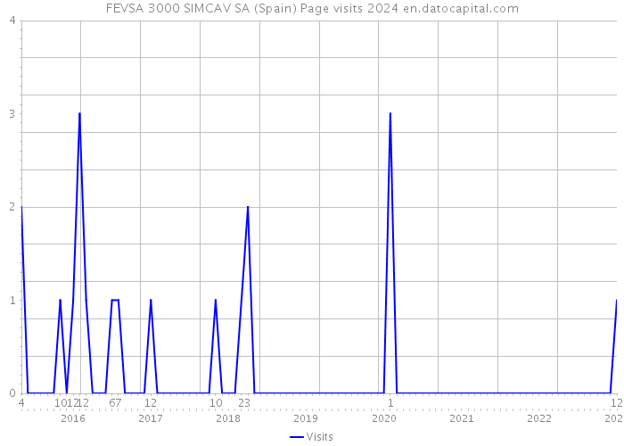 FEVSA 3000 SIMCAV SA (Spain) Page visits 2024 