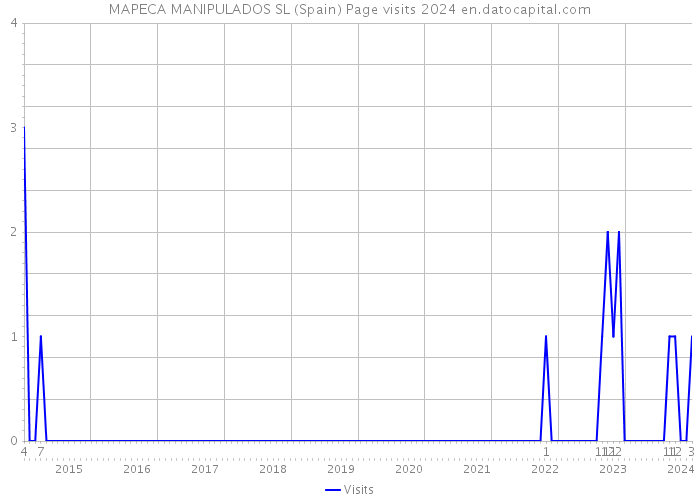 MAPECA MANIPULADOS SL (Spain) Page visits 2024 
