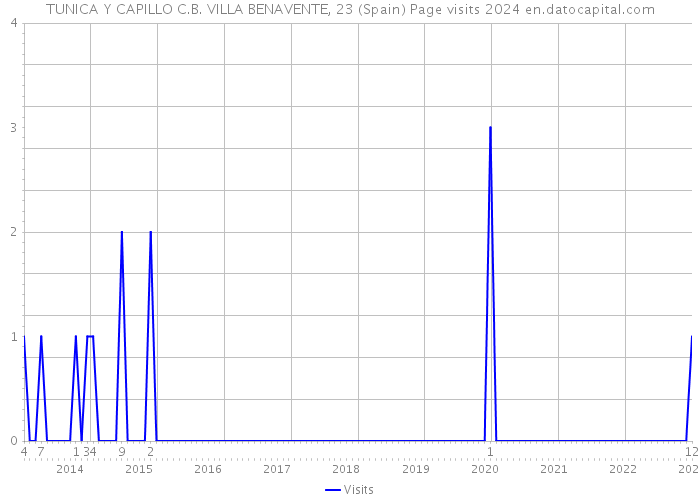 TUNICA Y CAPILLO C.B. VILLA BENAVENTE, 23 (Spain) Page visits 2024 