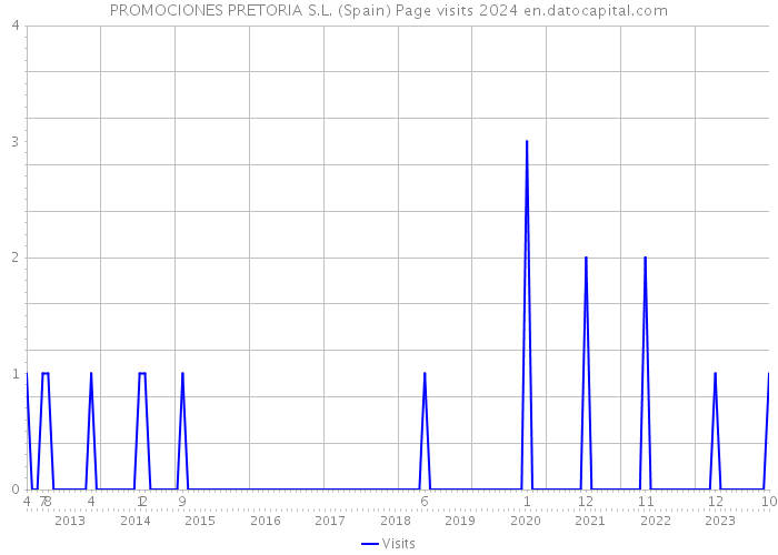 PROMOCIONES PRETORIA S.L. (Spain) Page visits 2024 