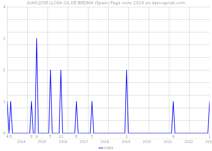 JUAN JOSE LLOSA GIL DE BIEDMA (Spain) Page visits 2024 