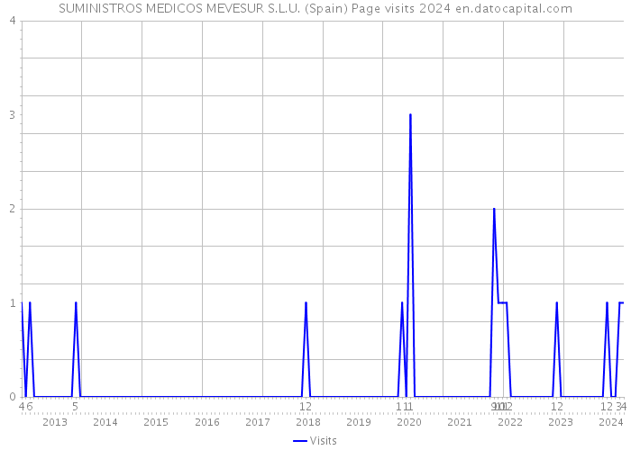 SUMINISTROS MEDICOS MEVESUR S.L.U. (Spain) Page visits 2024 