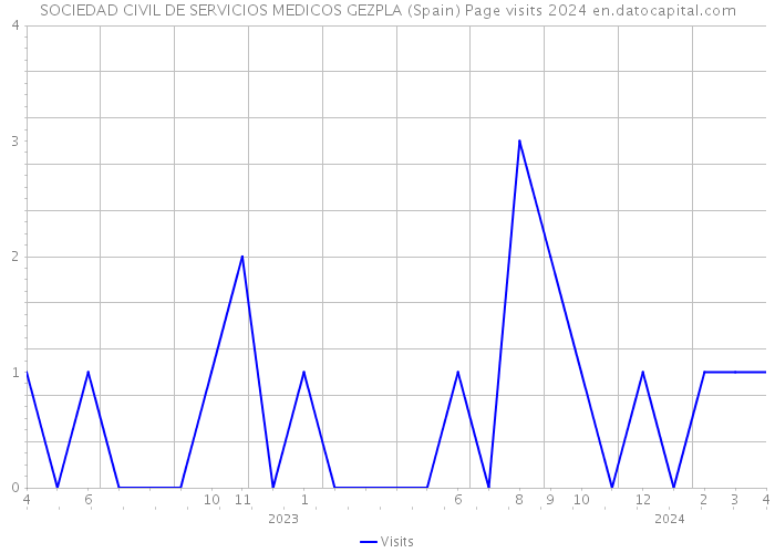 SOCIEDAD CIVIL DE SERVICIOS MEDICOS GEZPLA (Spain) Page visits 2024 